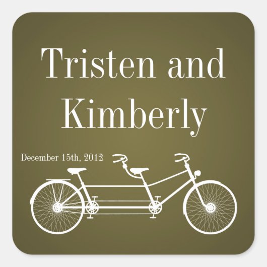 Favoriete Stickers Whimsical Brown Double Bike Bic (Voorkant)