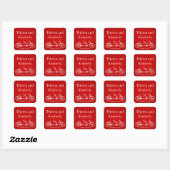 Favoriete Stickers Whimsical Crimson Red Double Bi (Vel)