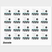 Favoriete Stickers Zwart Blauwgroen Damask Kant Pr (Vel)