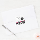 Favoriete Stickers Zwart Hot Pink Damask Lace Prin (Envelop)