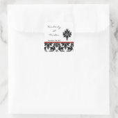 Favoriete Stickers Zwart Rood Damast Kant Print (Tas)