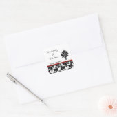 Favoriete Stickers Zwart Rood Damast Kant Print (Envelop)