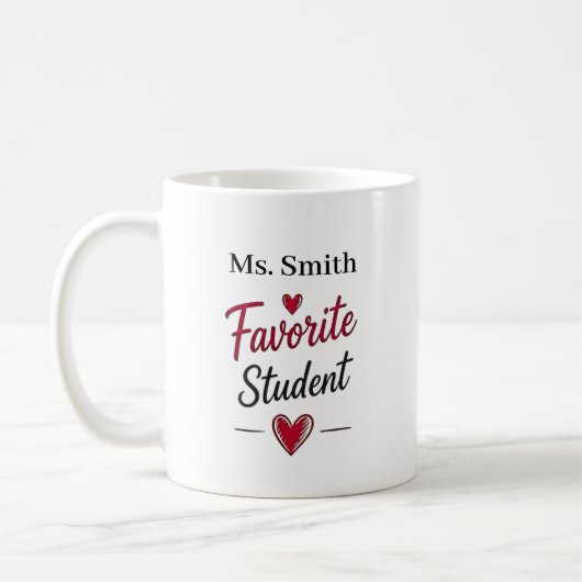 Favoriete Student Gepersonaliseerd Leraar Cadeau Koffiemok (Links)