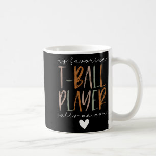 Favoriete T-ball speler Noem me Moeder Honkbal Koffiemok
