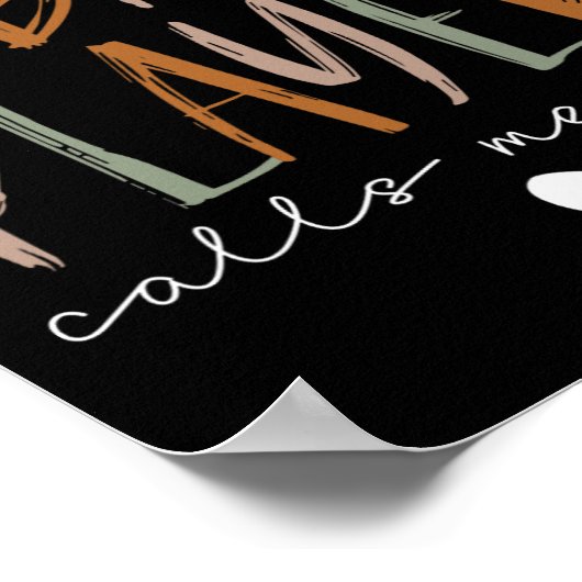 Favoriete T-ball speler Noem me Moeder Honkbal Poster (Hoek)