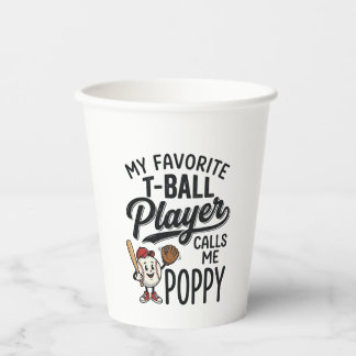 Favoriete T-Ball Speler Noemt Me Opa Shirt Ontwerp Papieren Bekers