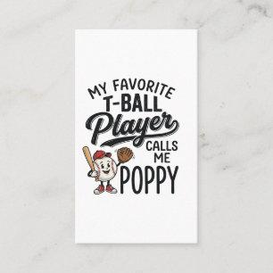 Favoriete T-Ball Speler Noemt Me Opa Shirt Ontwerp Visitekaartje