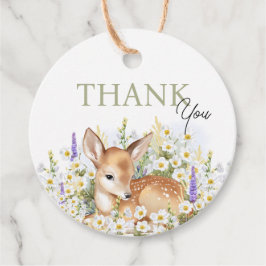 Favoriete tags Baby shower Fawn Bedankjes Labels