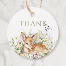 Favoriete tags Baby shower Fawn Bedankjes Labels