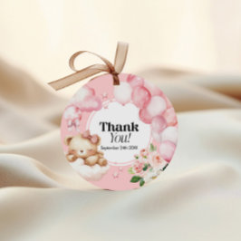 Favoriete tags Baby shower Roze Bedankjes Labels