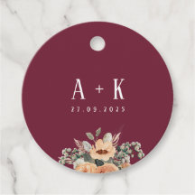 Favoriete tags, Elegante bloemenbordeaux