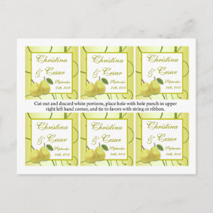 Favoriete tags Lime Green Pear Swirls Briefkaart