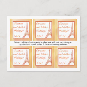 Favoriete tags Paris Peach Briefkaart