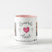 Favoriete tante 2 Aangepaste Mok foto's (Midden)