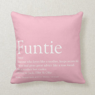 Favoriete tante Auntie Definition Roze Kussen