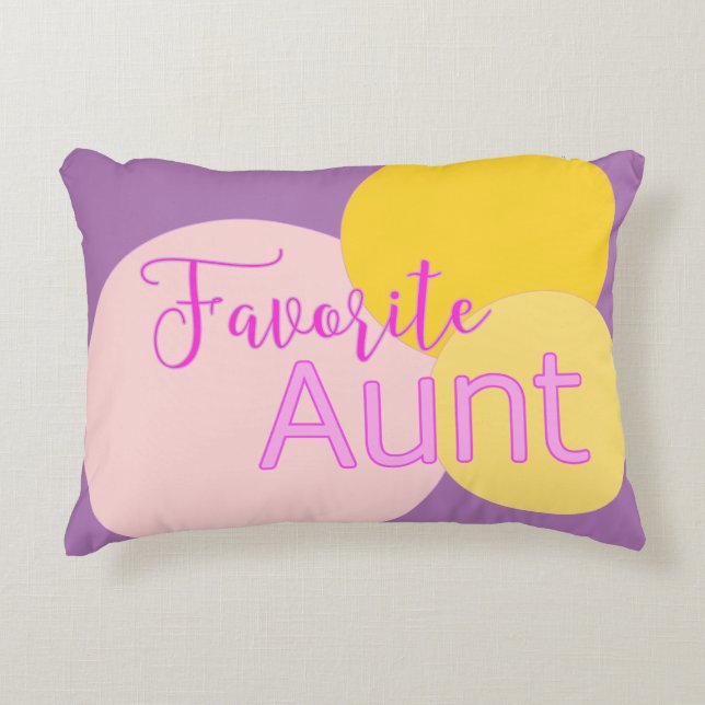 Favoriete tante Colorful Bubbles Accent Kussen (Voorkant)