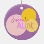 Favoriete tante Colorful Bubbles Keramisch Ornament (Achterkant)