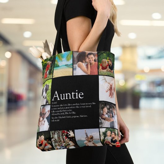 Favoriete Tante Definitie 12 Fotocollage Tote Bag