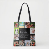 Favoriete Tante Definitie 12 Fotocollage Tote Bag (Voorkant)
