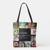 Favoriete Tante Definitie 12 Fotocollage Tote Bag (Achterkant)