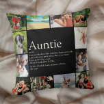 Favoriete Tante Definitie Leuke Fotocollage Kussen<br><div class="desc">Personaliseer voor uw speciale,  favoriete tante of tante om een uniek cadeau te creëer. Het is een perfecte manier om haar te shows hoe geweldig ze dagelijks is. U kunt de achtergrond zelfs aanpassen aan hun favoriete kleur. Ontworpen door Thisnotme©</div>