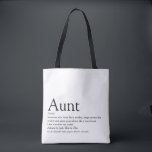 Favoriete tante definitie zeggen modern tote bag<br><div class="desc">Personaliseer voor je speciale, favoriete tante of tante om een uniek cadeau te maken. Een perfecte manier om haar te laten zien hoe geweldig ze elke dag is. Ontworpen door Thisisnotme©</div>