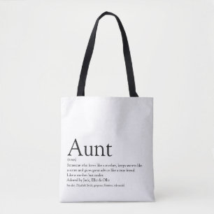 Favoriete tante definitie zeggen modern tote bag