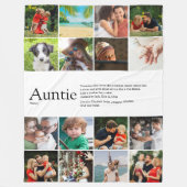 Favoriete Tante Tante Definitie Fotocollage Fleece Deken (Voorkant)