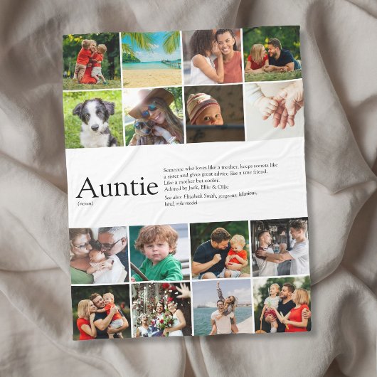 Favoriete Tante Tante Definitie Fotocollage Fleece Deken