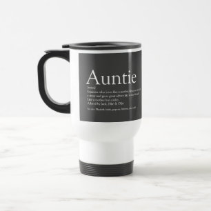 Favoriete tante Tante Definitie Modern Grijs Reisbeker