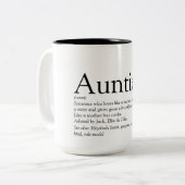 Favoriete tante Tante-definitie Tweekleurige Koffiemok (Voorkant links)