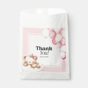 Favoriete Tassen Baby shower Roze Beer en Ballonne Bedankzakje