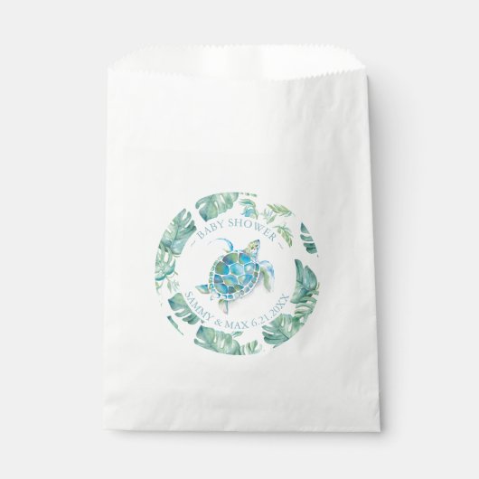 Favoriete Tassen Baby shower Tropisch Zee Schildpa Bedankzakje (Voorkant)