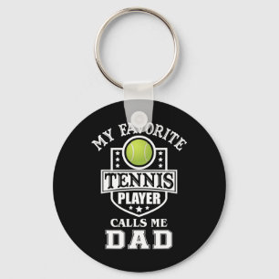 Favoriete tennisspeler noemt me papa bijpassende v sleutelhanger