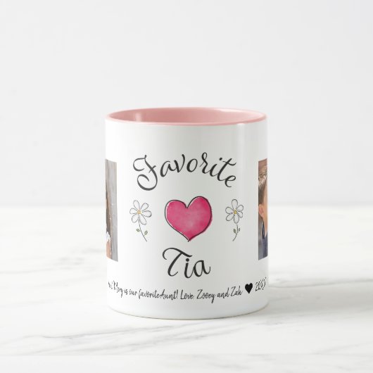 Favoriete Tia 2 Aangepaste Mok voor foto's (Midden)
