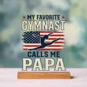 Favoriete turnster noemt me papa patriottische vin acryl bord (Neutraal)