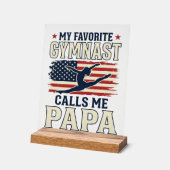 Favoriete turnster noemt me papa patriottische vin acryl bord (Hoek)