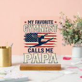 Favoriete turnster noemt me papa patriottische vin acryl bord (Huwelijk)