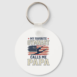 Favoriete turnster noemt me papa patriottische vin sleutelhanger