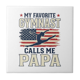 Favoriete turnster noemt me papa patriottische vin tegeltje