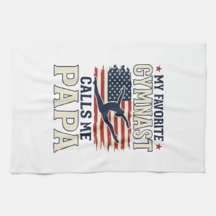 Favoriete turnster noemt me papa patriottische vin theedoek