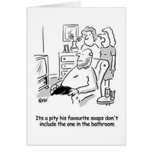 Favoriete tv-soaps Grappige Cartoon Wenskaart
