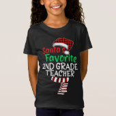 Favoriete tweede klas leraar Xmas Santa Red T-shirt (Voorkant)