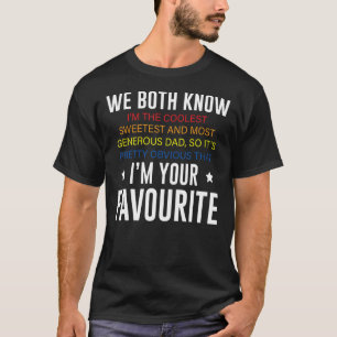 Favoriete vader vader vader stiefvader vaderdag zo t-shirt