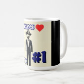 Favoriete vader van de wereld #1 koffiemok (Voorkant rechts)