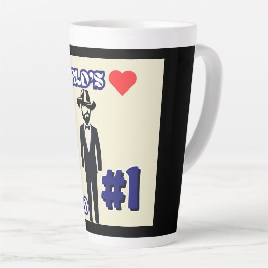 Favoriete vader van de wereld #1 latte mok (Rechterhoek)