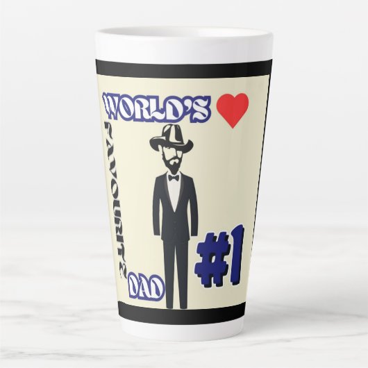 Favoriete vader van de wereld #1 latte mok (Voorkant)