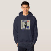 Favoriete vader van de wereld #1 Navy Hoodie (Voorkant volledig)