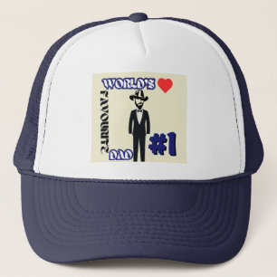 Favoriete vader van de wereld #1 Navy Trucker Hat Pet