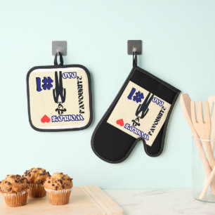 Favoriete vader van de wereld #1 ovenwant & pannenlap set